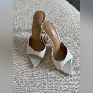 Tony Bianco White Pointed Heels